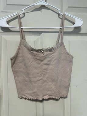 American Eagle Lace-Trim  Crop Top